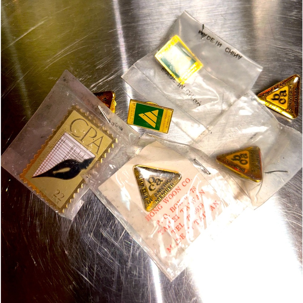 Billard Congress of America Member pins and 1 CPA pin